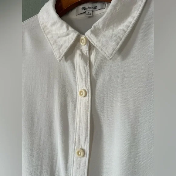 MADEWELL Lusterweave Hartfield Cropped Tencel Button Down Shirt | Womens S - Picture 5 of 12